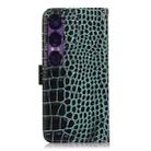 For Sony Xperia 1 VII Crocodile Top Layer Cowhide Leather Phone Case(Green) - 3