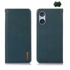 For Sony Xperia 5 V KHAZNEH Nappa Top Layer Cowhide Leather Phone Case(Green) - 1