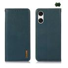 For Sony Xperia 10 VI KHAZNEH Nappa Top Layer Cowhide Leather Phone Case(Green) - 1