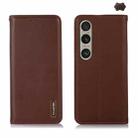 For Sony Xperia 1 VI KHAZNEH Nappa Top Layer Cowhide Leather Phone Case(Brown) - 1