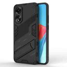 For OPPO A78 4G Punk Armor 2 in 1 PC + TPU Phone Case with Holder(Black) - 1