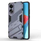 For OPPO A78 4G Punk Armor 2 in 1 PC + TPU Phone Case with Holder(Grey) - 1