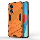 For OPPO A58 4G Global Punk Armor 2 in 1 PC + TPU Phone Case with Holder(Orange) - 1