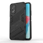 For OPPO A38 4G Global Punk Armor 2 in 1 PC + TPU Phone Case with Holder(Black) - 1