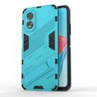 For OPPO A38 4G Global Punk Armor 2 in 1 PC + TPU Phone Case with Holder(Blue) - 1