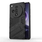 For OPPO Find X7 5G Punk Armor 2 in 1 PC + TPU Phone Case with Holder(Black) - 1