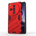 For OPPO Find X7 5G Punk Armor 2 in 1 PC + TPU Phone Case with Holder(Red) - 1