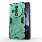 For OPPO Find X7 5G Punk Armor 2 in 1 PC + TPU Phone Case with Holder(Green) - 1