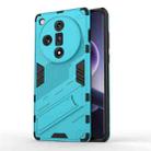 For OPPO Find X7 5G Punk Armor 2 in 1 PC + TPU Phone Case with Holder(Blue) - 1