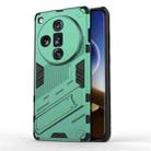 For OPPO Find X7 Ultra 5G Punk Armor 2 in 1 PC + TPU Phone Case with Holder(Green) - 1