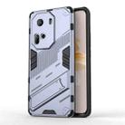 For OPPO Reno11 5G Global Punk Armor 2 in 1 PC + TPU Phone Case with Holder(Grey) - 1