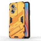 For OPPO A79 5G Global Punk Armor 2 in 1 PC + TPU Phone Case with Holder(Orange) - 1