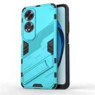 For OPPO A60 4G Global Punk Armor 2 in 1 PC + TPU Phone Case with Holder(Blue) - 1