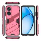 For OPPO A60 4G Global Punk Armor 2 in 1 PC + TPU Phone Case with Holder(Light Red) - 3