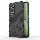 For OPPO K12x 5G Global Punk Armor 2 in 1 PC + TPU Phone Case with Holder(Black) - 1