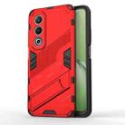 For OPPO K12x Punk Armor 2 in 1 PC + TPU Phone Case with Holder(Red) - 1