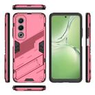 For OPPO K12x Punk Armor 2 in 1 PC + TPU Phone Case with Holder(Light Red) - 3