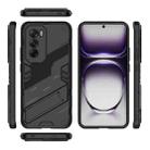 For OPPO Reno12 Global Punk Armor 2 in 1 PC + TPU Phone Case with Holder(Black) - 3