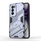 For OPPO Reno12 Global Punk Armor 2 in 1 PC + TPU Phone Case with Holder(Grey) - 1