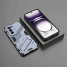 For OPPO Reno12 Global Punk Armor 2 in 1 PC + TPU Phone Case with Holder(Grey) - 2