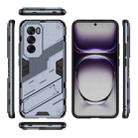 For OPPO Reno12 Global Punk Armor 2 in 1 PC + TPU Phone Case with Holder(Grey) - 3