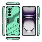 For OPPO Reno12 Global Punk Armor 2 in 1 PC + TPU Phone Case with Holder(Green) - 3