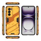 For OPPO Reno12 Global Punk Armor 2 in 1 PC + TPU Phone Case with Holder(Orange) - 3