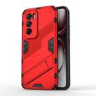 For OPPO Reno12 Pro Global Punk Armor 2 in 1 PC + TPU Phone Case with Holder(Red) - 1