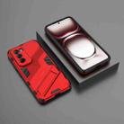 For OPPO Reno12 Pro Global Punk Armor 2 in 1 PC + TPU Phone Case with Holder(Red) - 2