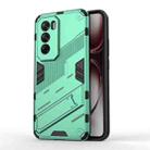 For OPPO Reno12 Pro Global Punk Armor 2 in 1 PC + TPU Phone Case with Holder(Green) - 1