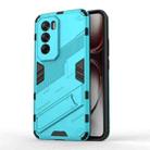 For OPPO Reno12 Pro Global Punk Armor 2 in 1 PC + TPU Phone Case with Holder(Blue) - 1