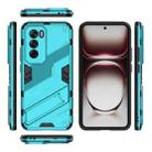 For OPPO Reno12 Pro Global Punk Armor 2 in 1 PC + TPU Phone Case with Holder(Blue) - 3