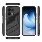 For OPPO Reno13 5G Global Punk Armor 2 in 1 PC + TPU Phone Case with Holder(Black) - 3