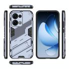 For OPPO Reno13 5G Global Punk Armor 2 in 1 PC + TPU Phone Case with Holder(Grey) - 3