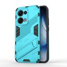 For OPPO Reno13 5G Global Punk Armor 2 in 1 PC + TPU Phone Case with Holder(Blue) - 1