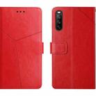 For Sony Xperia 10 VI Y-shaped Pattern Flip Leather Phone Case(Red) - 1