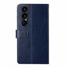 For Sony Xperia 1 VII Y-shaped Pattern Flip Leather Phone Case(Blue) - 3