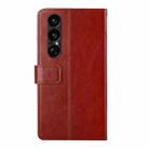 For Sony Xperia 1 VII Y-shaped Pattern Flip Leather Phone Case(Brown) - 3
