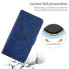 For Honor X6b HT03 Skin Feel Butterfly Embossed Flip Leather Phone Case(Blue) - 2