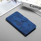 For Honor X5b 4G / X5b Plus 4G HT03 Skin Feel Butterfly Embossed Flip Leather Phone Case(Blue) - 2