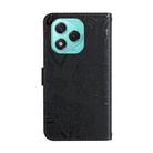 For Honor 400 Lite HT03 Skin Feel Butterfly Embossed Flip Leather Phone Case(Black) - 3