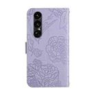 For Sony Xperia 1 VII HT03 Skin Feel Butterfly Embossed Flip Leather Phone Case(Purple) - 3