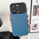 For iPhone 15 Pro Max Liquid Silicone Phone Case(Blue) - 1
