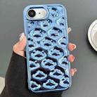 For iPhone SE 2022 / SE 2020 / 8 / 7 Cloud Texture Electroplated TPU Phone Case(Blue) - 1