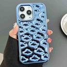 For iPhone 11 Pro Cloud Texture Electroplated TPU Phone Case(Blue) - 1