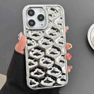 For iPhone 11 Pro Max Cloud Texture Electroplated TPU Phone Case(Silver) - 1