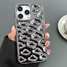 For iPhone 11 Pro Max Cloud Texture Electroplated TPU Phone Case(Black) - 1