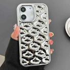 For iPhone 12 Cloud Texture Electroplated TPU Phone Case(Silver) - 1