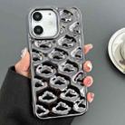 For iPhone 12 Cloud Texture Electroplated TPU Phone Case(Black) - 1