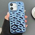 For iPhone 12 Cloud Texture Electroplated TPU Phone Case(Blue) - 1